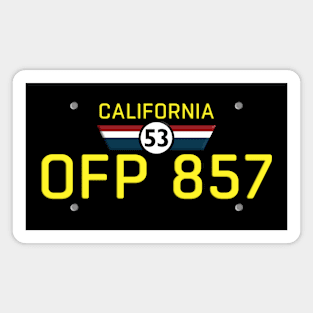 California's Plate of the most beloved Beetle in cinema Magnet